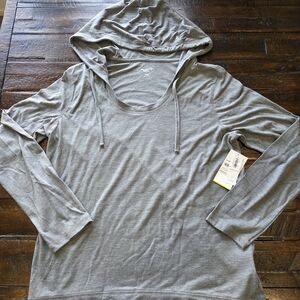 Old Navy Active Go-Dry Heather Gray Hoodie Size Large NWT